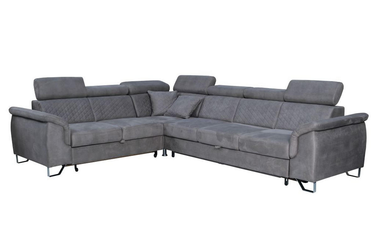 SJEDEĆA GARNITURA drvo  tamno siva   - siva/tamno siva, Moderno, drvo/tekstil (305/250/90cm) - Ti'me