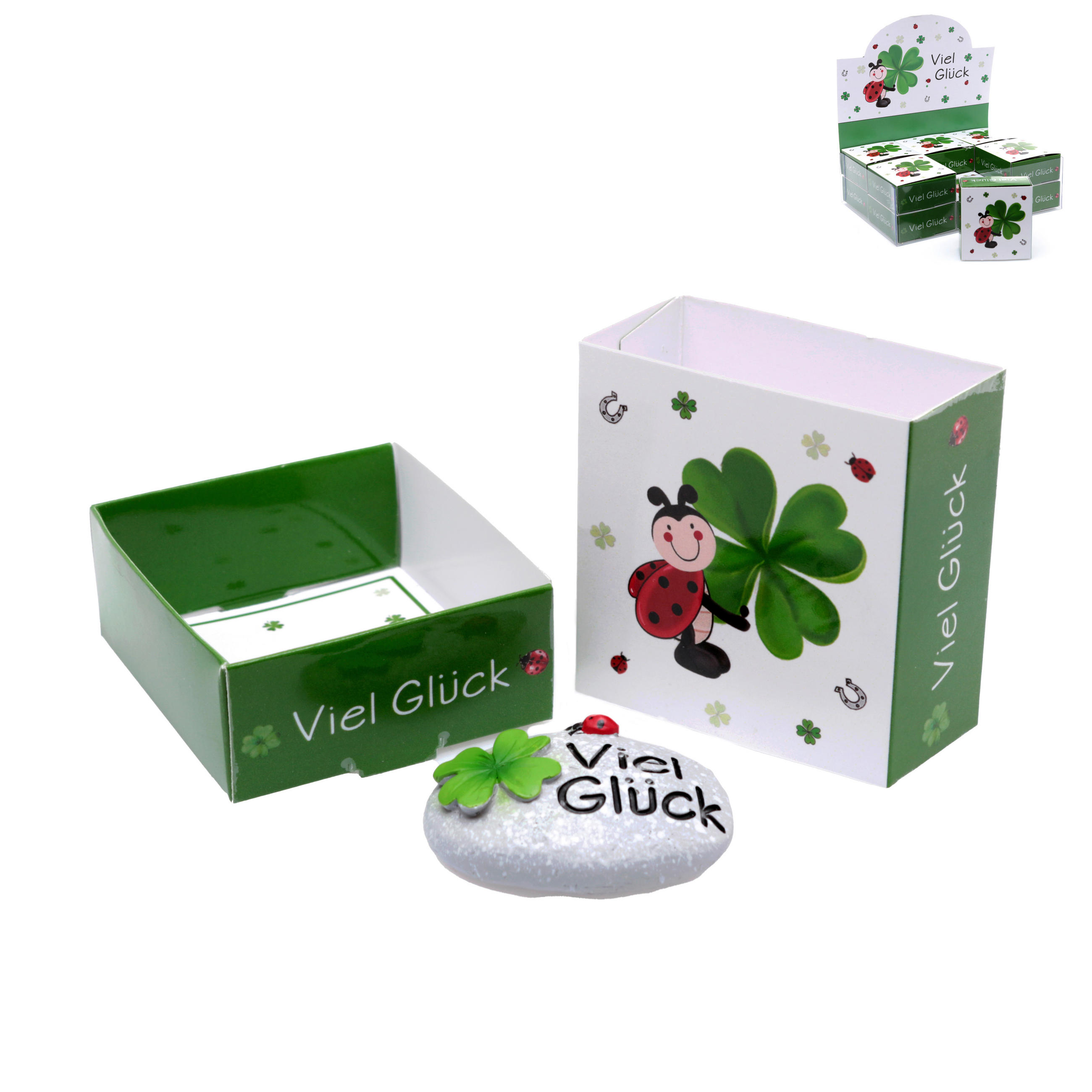 GLÜCKSBRINGER  - Rot/Weiß, Basics, Stein (5,5/6/2,5cm)