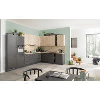 KÜCHENLEERBLOCK   in Eichefarben, Dunkelgrau  - Eichefarben/Dunkelgrau, Basics, Holzwerkstoff/Metall - Venda