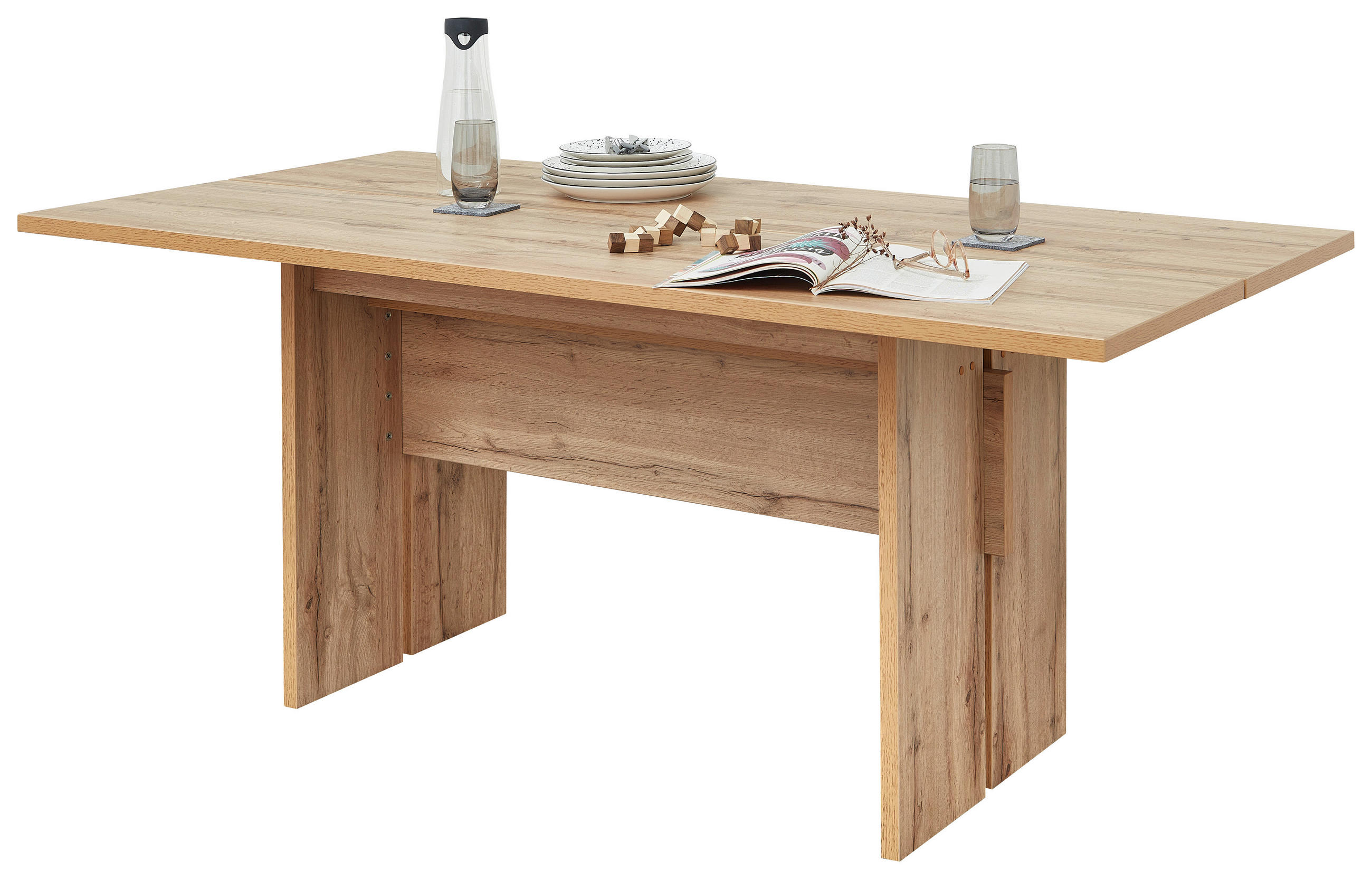 ESSTISCH in Holzwerkstoff 180/90/76 cm  - Eichefarben/Eiche Wotan, Basics, Holzwerkstoff (180/90/76cm) - Livetastic