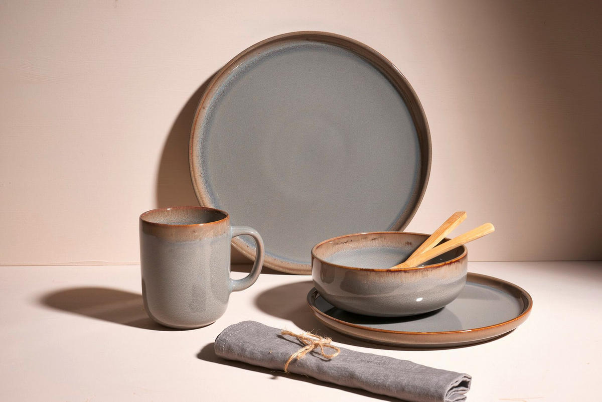 SPEISETELLER Grau Malaga  - Grau, KONVENTIONELL, Keramik (28/28/3cm) - Ritzenhoff Breker