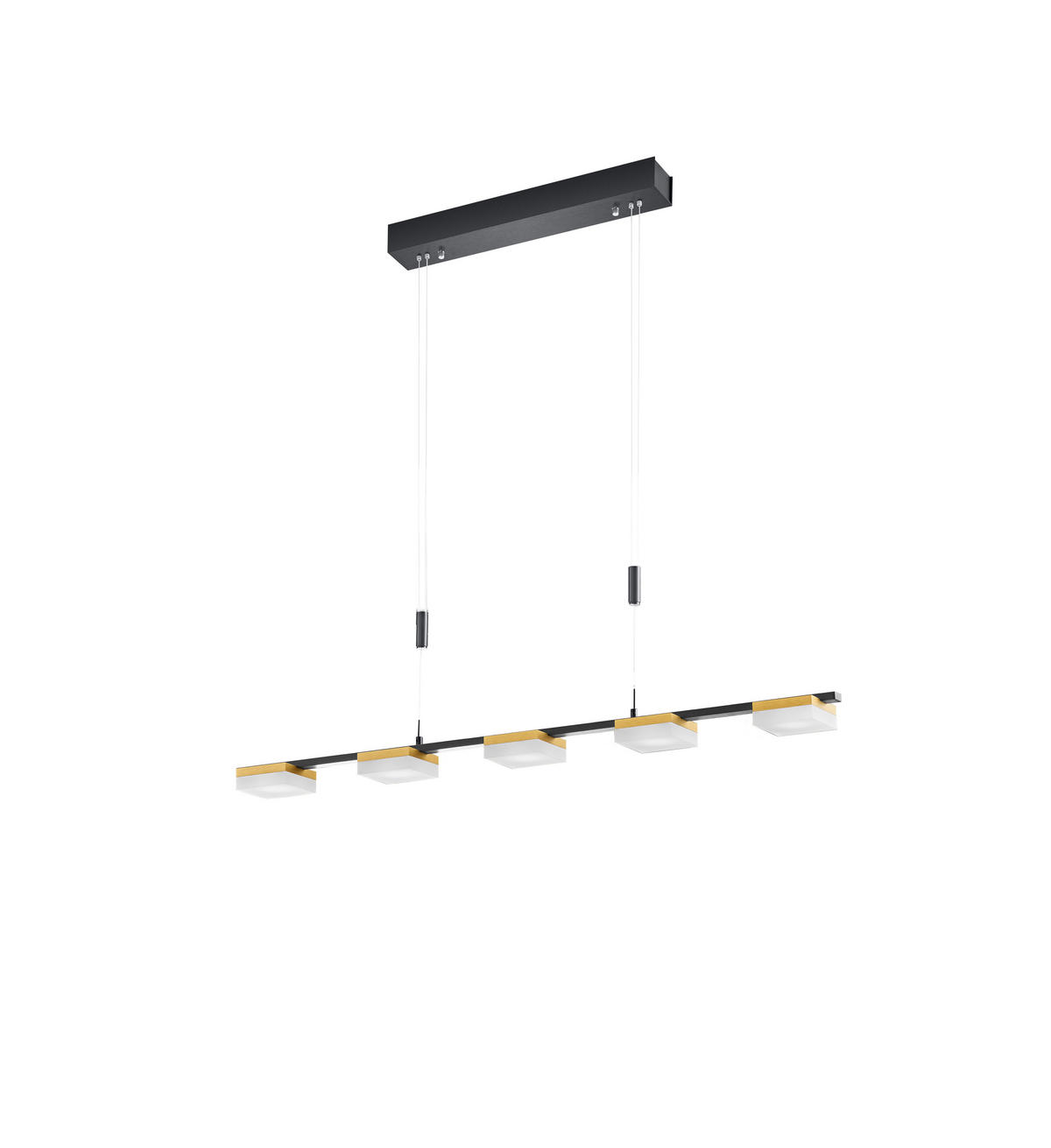 LED-HÄNGELEUCHTE 97/150 cm  - Anthrazit/Goldfarben, Design, Metall (97/150cm) - BOPP