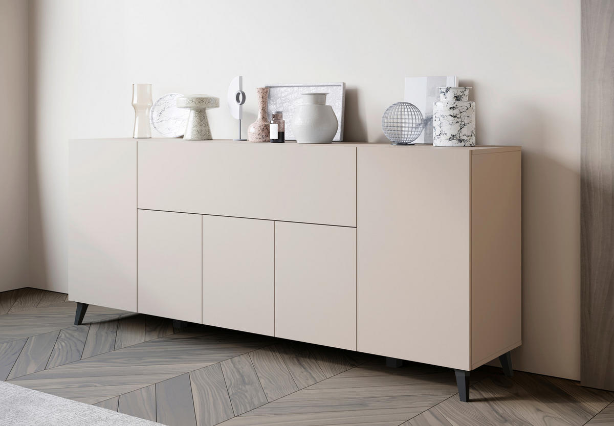 SIDEBOARD  in 180/76/37,5 cm  - Kaschmir/Beige, Design, Holzwerkstoff/Kunststoff (180/76/37,5cm) - Livetastic