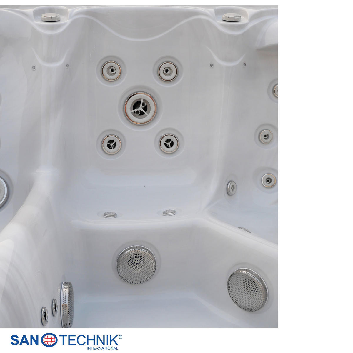 WHIRLPOOL Lucca  - Grauweiß, KONVENTIONELL, Kunststoff (220/220/95cm) - Sanotechnik