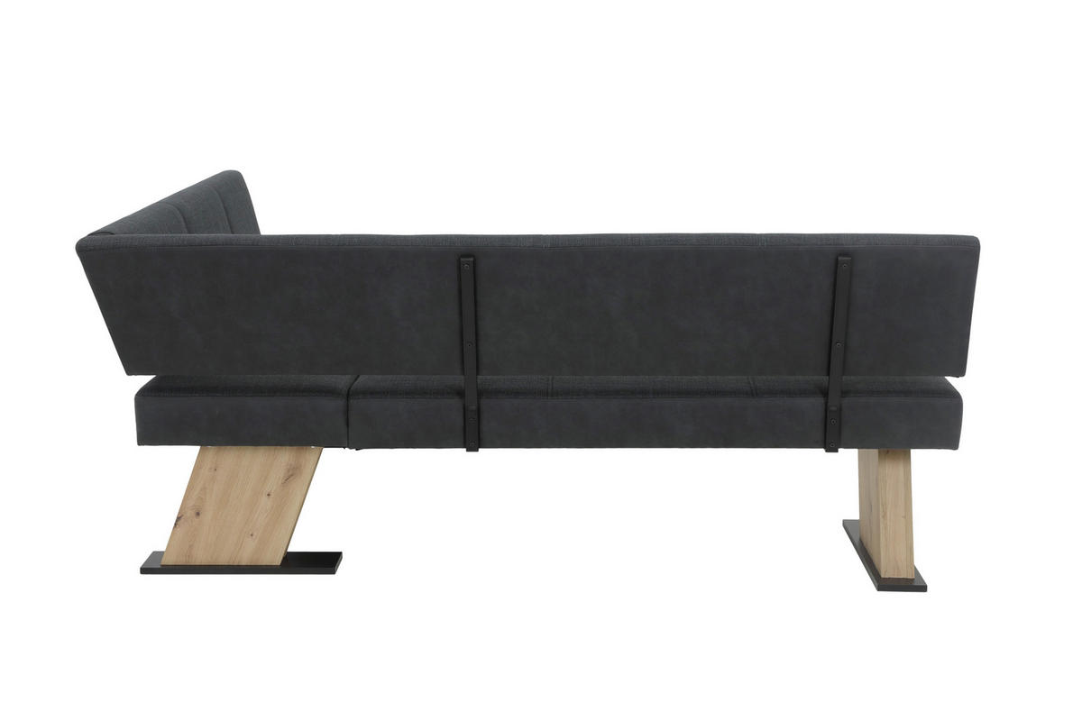 ECKBANK 210/87 cm Webstoff, Mikrofaser Anthrazit   - Anthrazit/Eiche Artisan, MODERN, Textil (210/87cm) - P & B