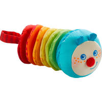 Ratterfigur Raupe Mina  - Multicolor, Basics, Textil (6cm) - Haba
