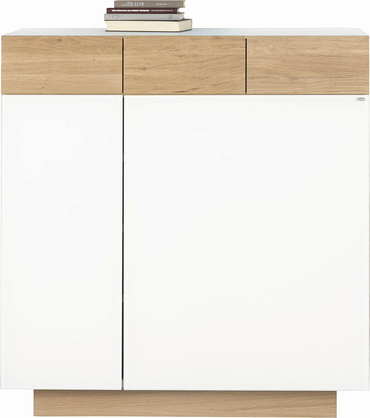 SCHUHSCHRANK Wildeiche massiv Eichefarben, Beige  - Eichefarben/Beige, Design, Glas/Holz (96/106/42,5cm) - Voglauer