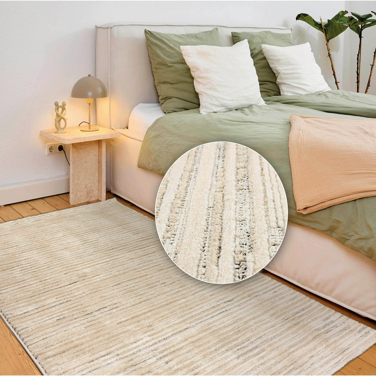 WEBTEPPICH 160/230 cm Lou Creme, Grau rechteckig  - Creme/Grau, Basics, Kunststoff/Textil (160/230cm) - Astra