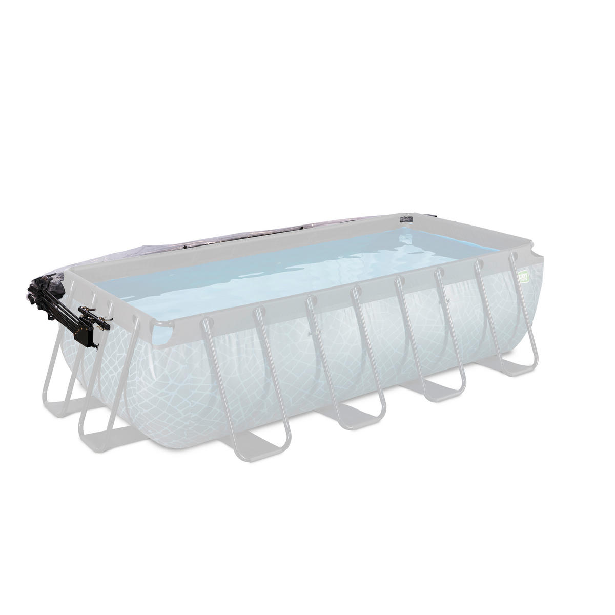POOLDACH 415/225/105 cm  - Transparent, KONVENTIONELL, Kunststoff/Metall (415/225/105cm) - EXIT Toys