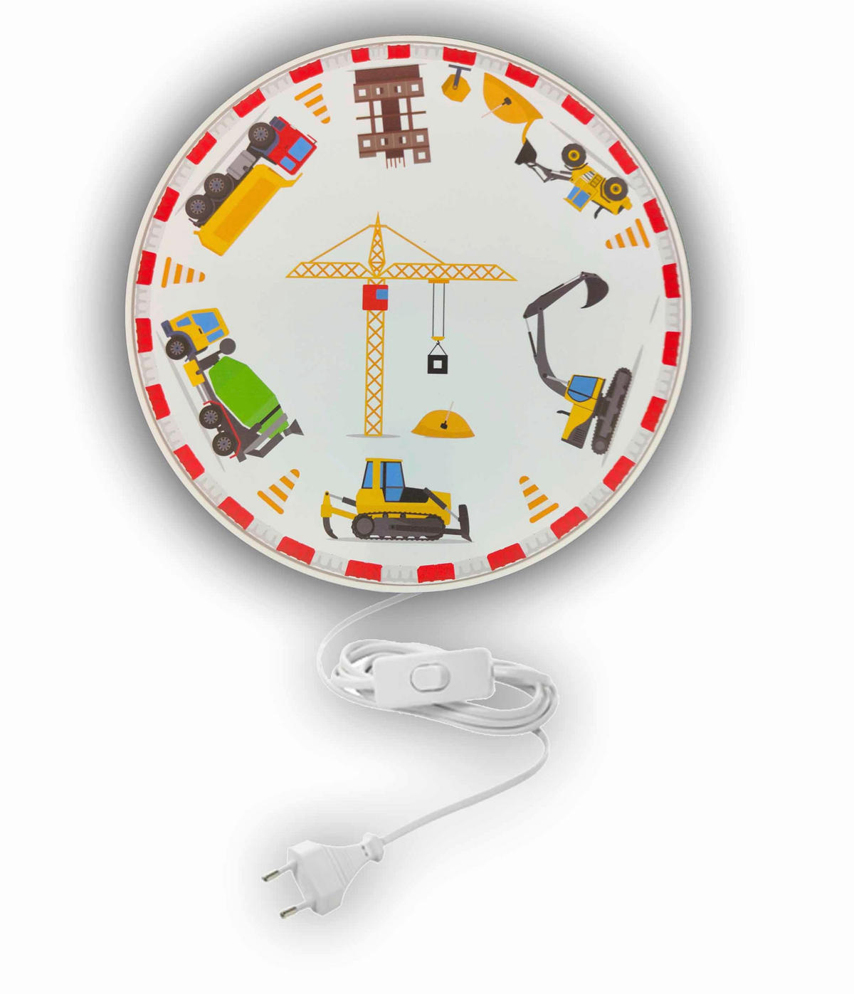 KINDERWANDLEUCHTE 25/25/8 cm   - Weiß, Basics, Kunststoff (25/25/8cm)