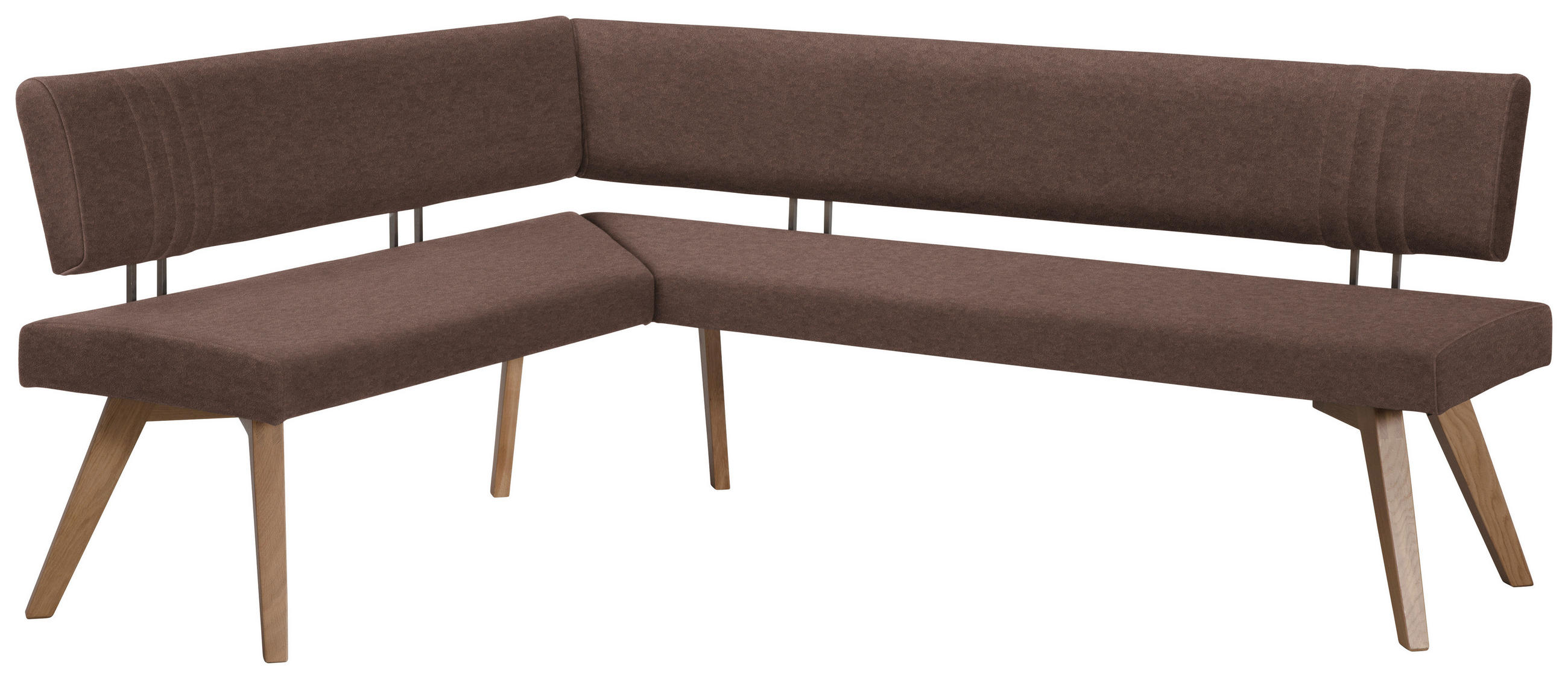 ECKBANK 160/170 cm  in Hellbraun, Wildeiche  - Hellbraun/Wildeiche, Design, Holz/Textil (160/170cm) - Venda