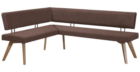 ECKBANK 160/190 cm in Hellbraun, Wildeiche - Hellbraun/Wildeiche, Design, Holz/Textil (160/190cm) - Venda
