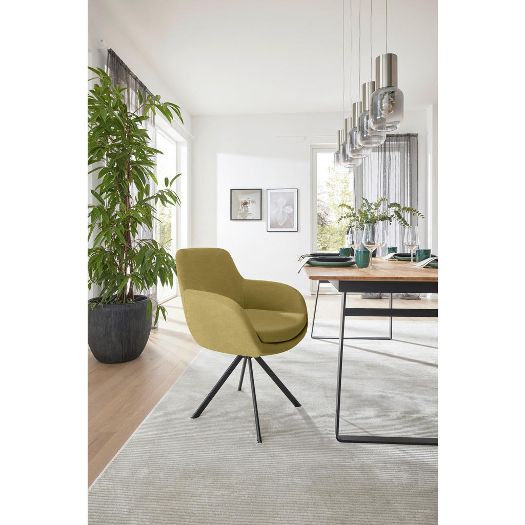 Thumbnail - Musterring Armlehnstuhl Tavia, Hellgrün, Metall, Textil, eckig, Stativgestell, 62x86x66 cm, Beinauswahl, Lederauswahl, S...