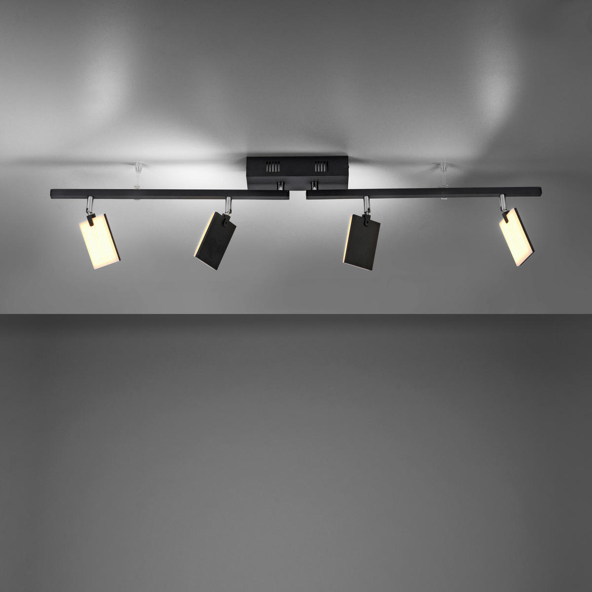 LED-STRAHLER PURE-MIRA 101/95/22,5 cm   - Schwarz, Design, Kunststoff/Metall (101/95/22,5cm) - Neuhaus PURE