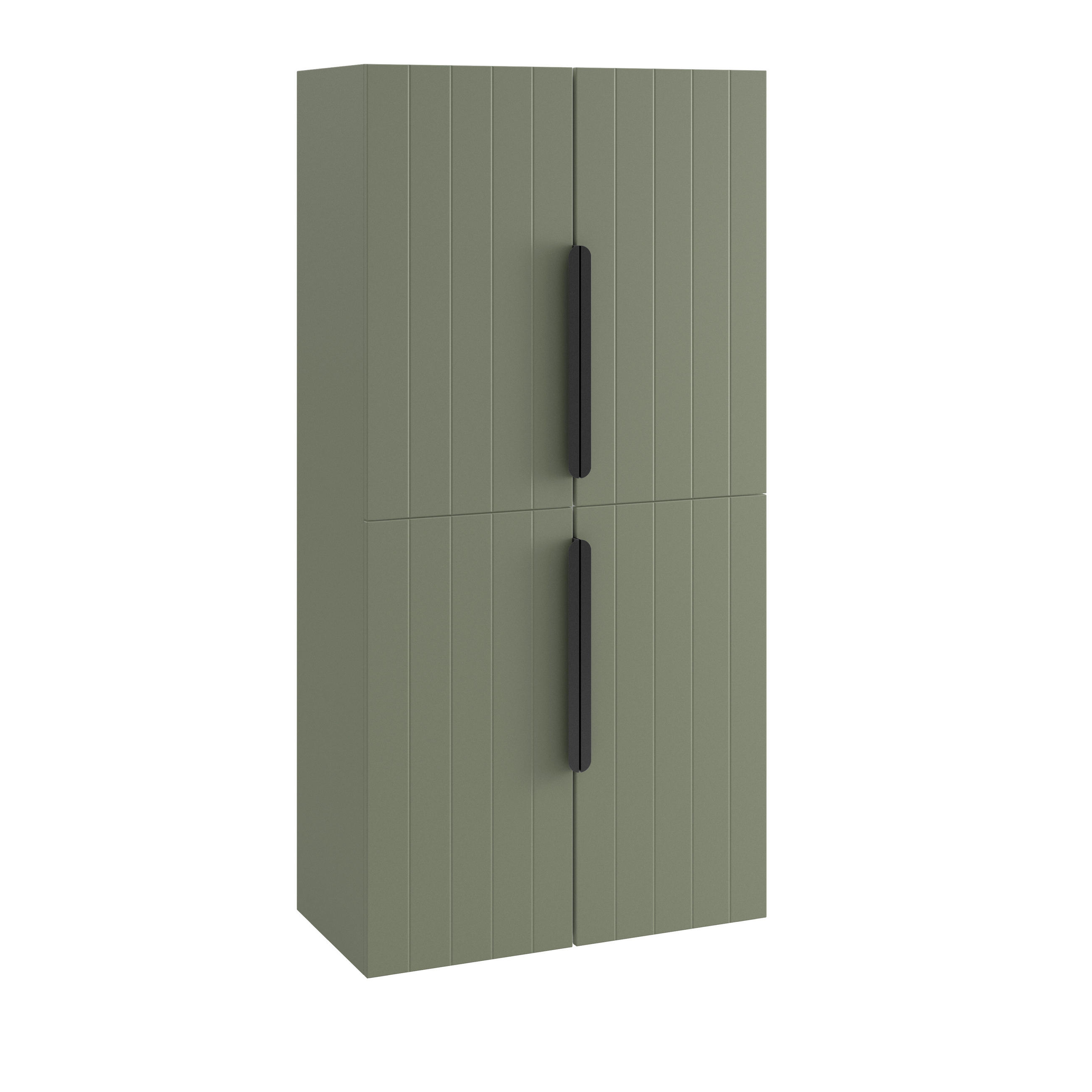 HOCHSCHRANK 76/153,6/38,8 cm - Pastellgrün/Schwarz, ROMANTIK / LANDHAUS, Holzwerkstoff/Metall (76/153,6/38,8cm) - Xora