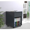 ROLLCONTAINER Anthrazit  - Anthrazit, MODERN, Holzwerkstoff/Kunststoff (39/55/45cm) - MID.YOU