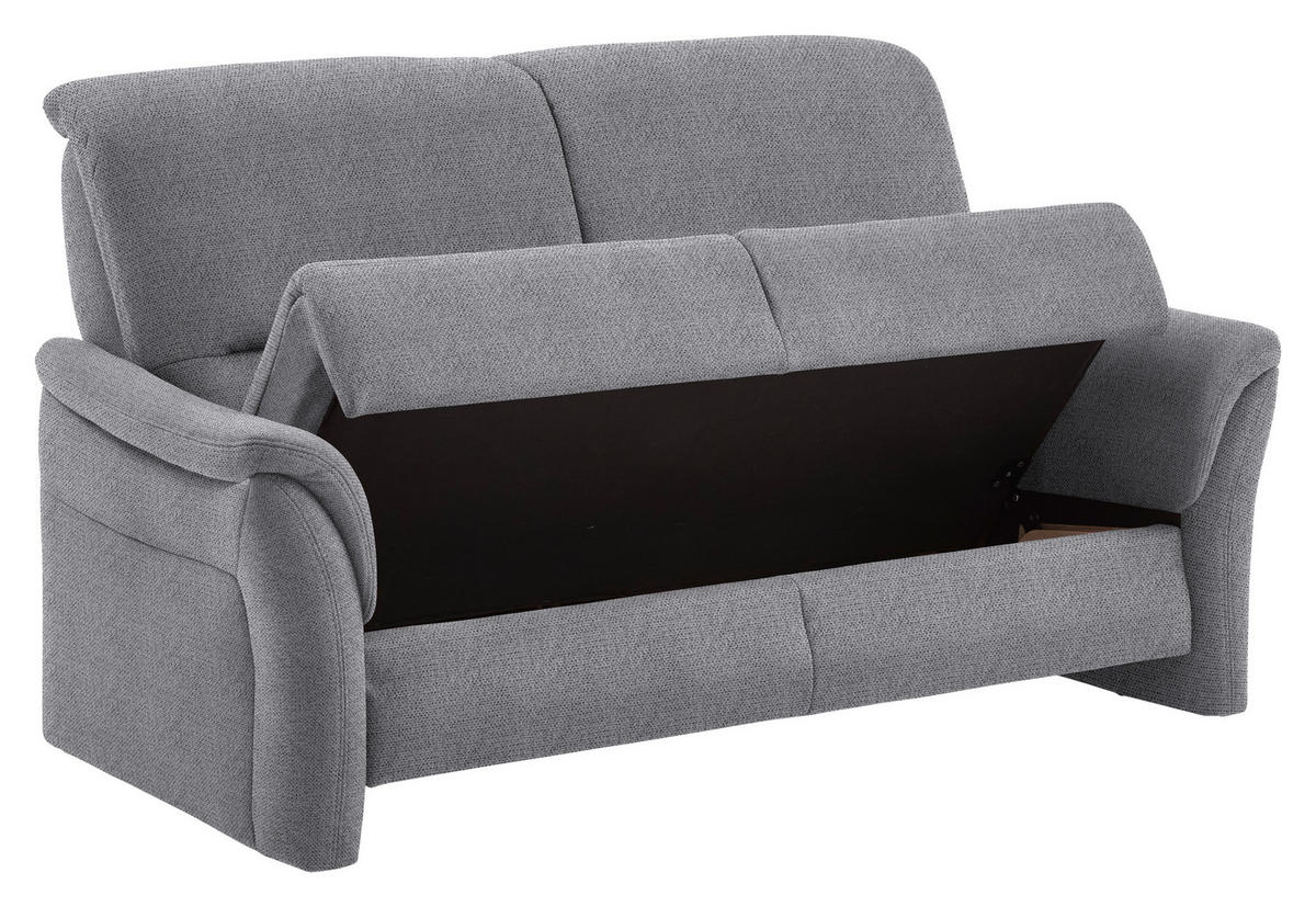 SITZGARNITUR  in Flachgewebe Grau  - Alufarben/Grau, KONVENTIONELL, Textil/Metall (198/172/96/93cm) - Beldomo Premium