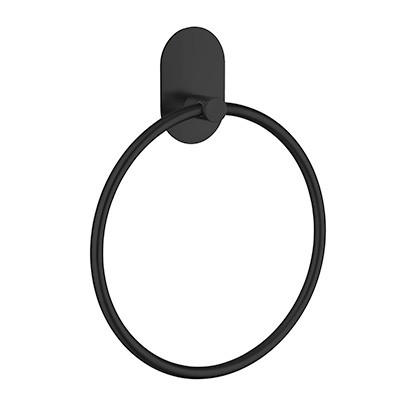 Smedbo Handtuchhalter Beslagsboden Rund Schwarz 16.8x21.5x2.5 cm