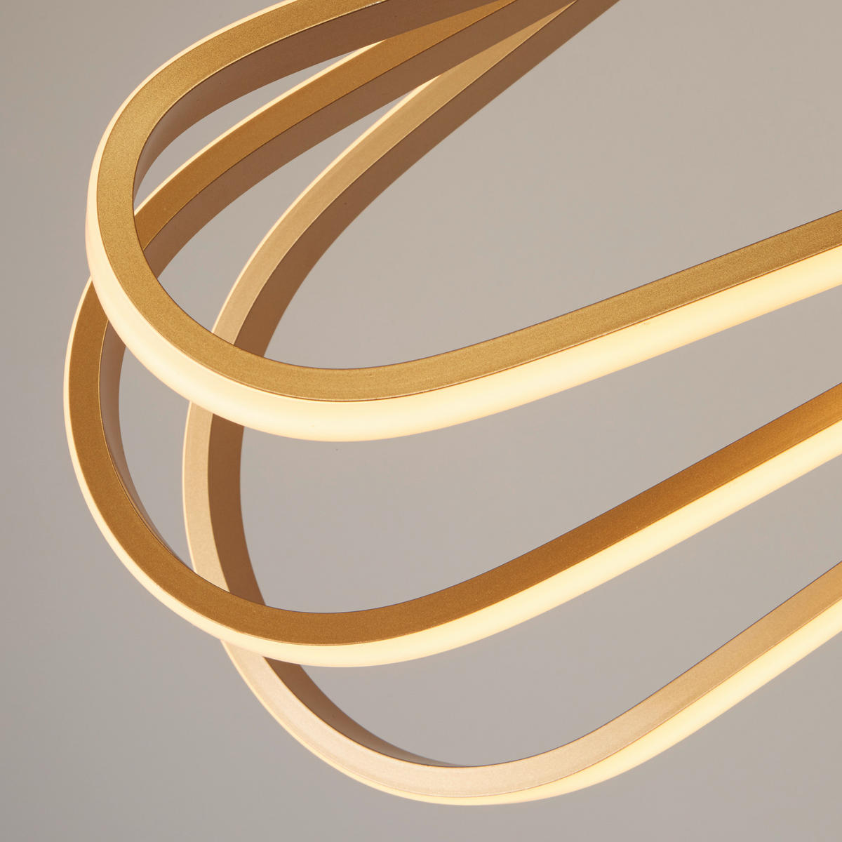 LED-PENDELLAMPA Clip 120/80/74,5 cm  - vit/guldfärgad, Design, metall/plast (120/80/74,5cm)