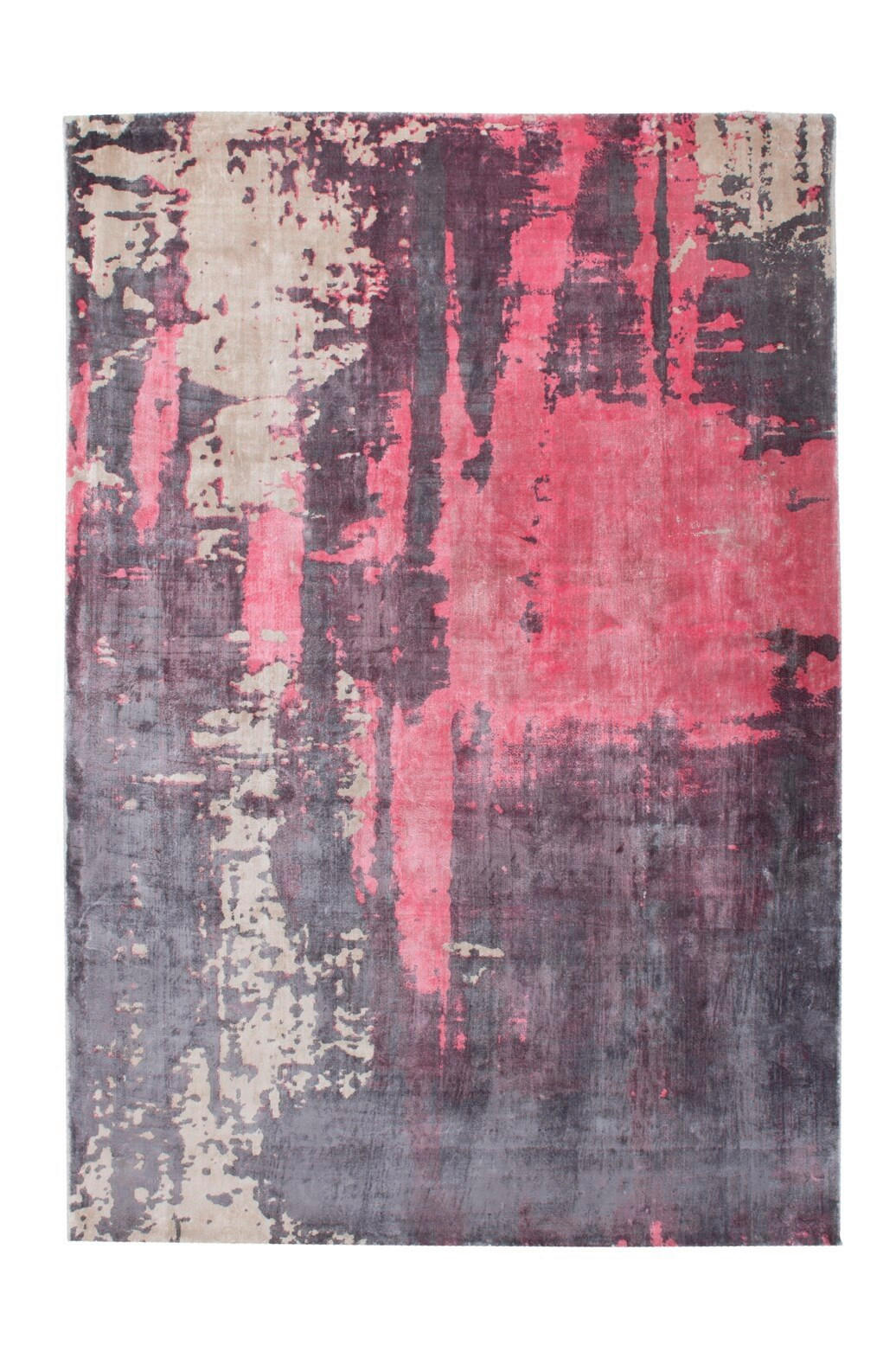 HANDWEBTEPPICH  Wohnzimmer 70/140 cm Rot, Beige rechteckig  - Beige/Rot, Basics, Textil (70/140cm) - Kayoom