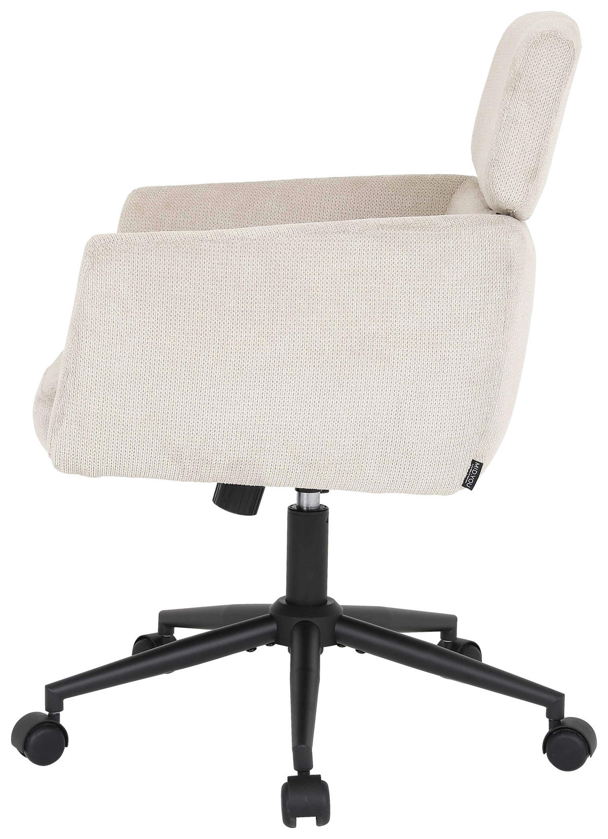 DREHSTUHL Mikrofaser  - Beige/Schwarz, MODERN, Holz/Kunststoff (62/92/100/63cm) - MID.YOU