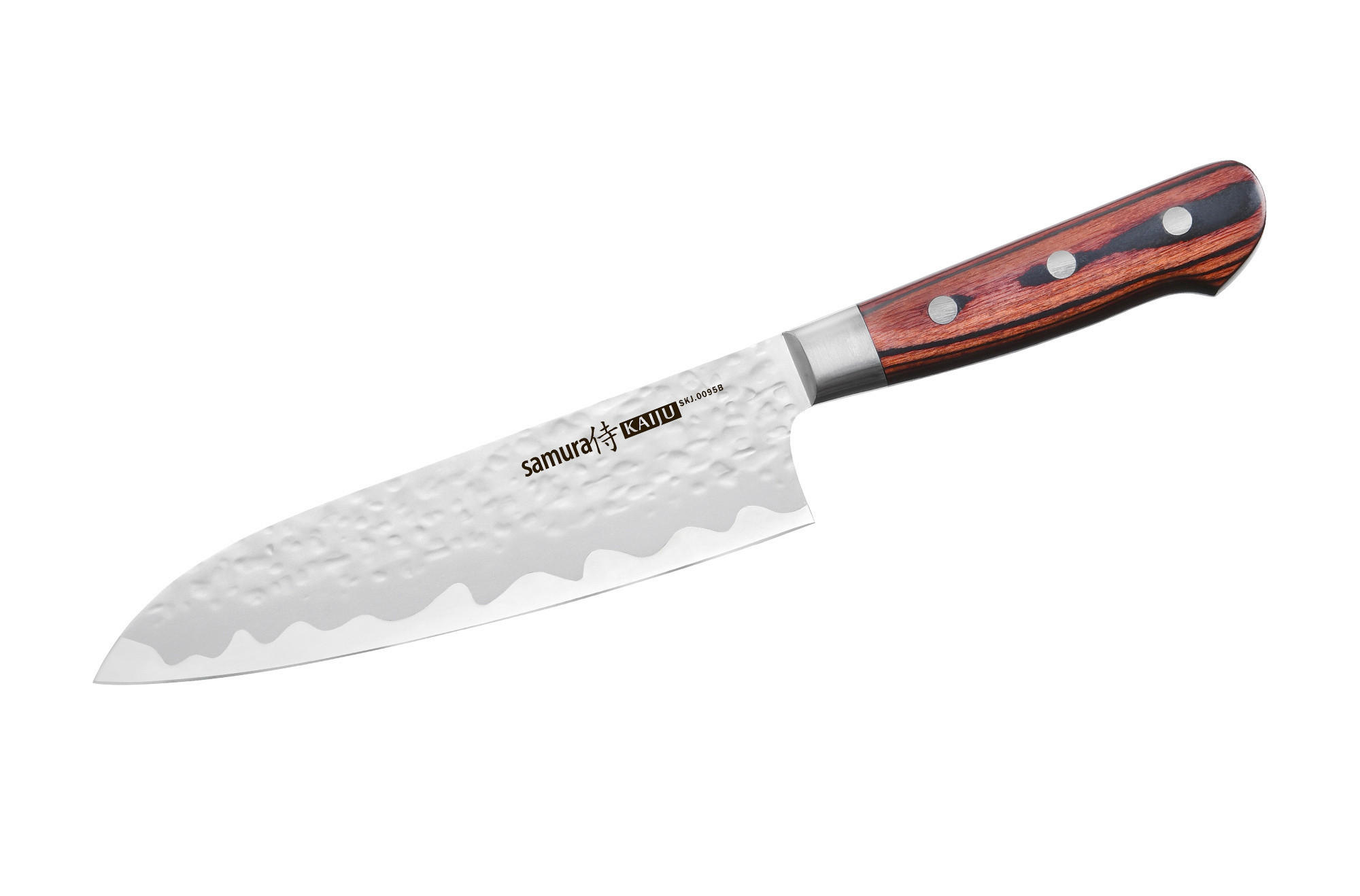 NOŽ SANTOKU  Kaiju  31/1.8/4.8 cm          ogljikovo jeklo - srebrne barve/rjava, Basics, kovina/leseni material (31/1.8/4.8cm) - Samura