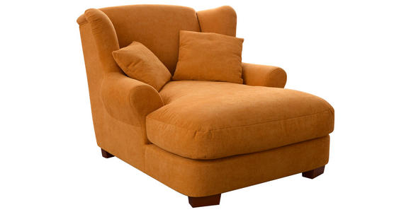 XXL-SESSEL - Gelb, ROMANTIK / LANDHAUS, Holz/Textil (120/101/142cm) - Cantus