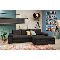 Colțar, textil, antracit - alb/culoare crom, Design, plastic/textil (294/173cm) - Carryhome