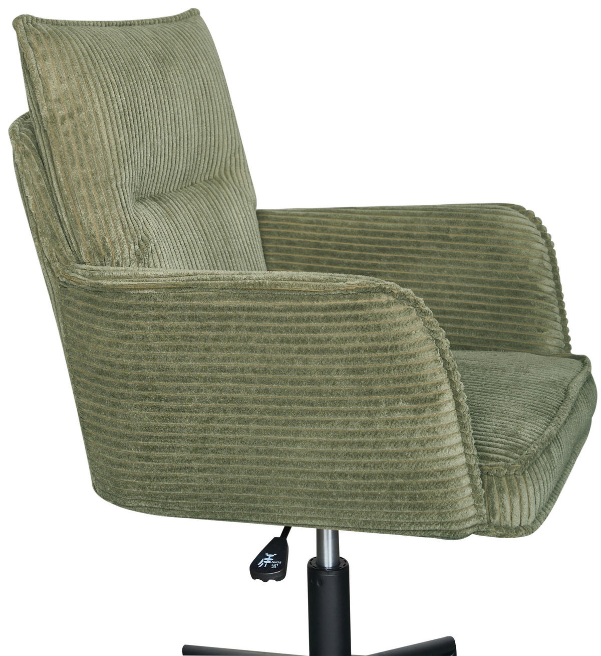 STOLICA OKRETNA  zelena, crna  metal, tekstil  - zelena/crna, Moderno, metal/tekstil (58,5/88/95/63cm) - Livetastic