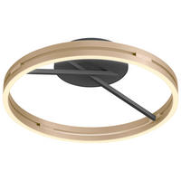 LED-DECKENLEUCHTE 60/10 cm   - Messingfarben/Schwarz, Design, Kunststoff/Metall (60/10cm) - Neuhaus PURE