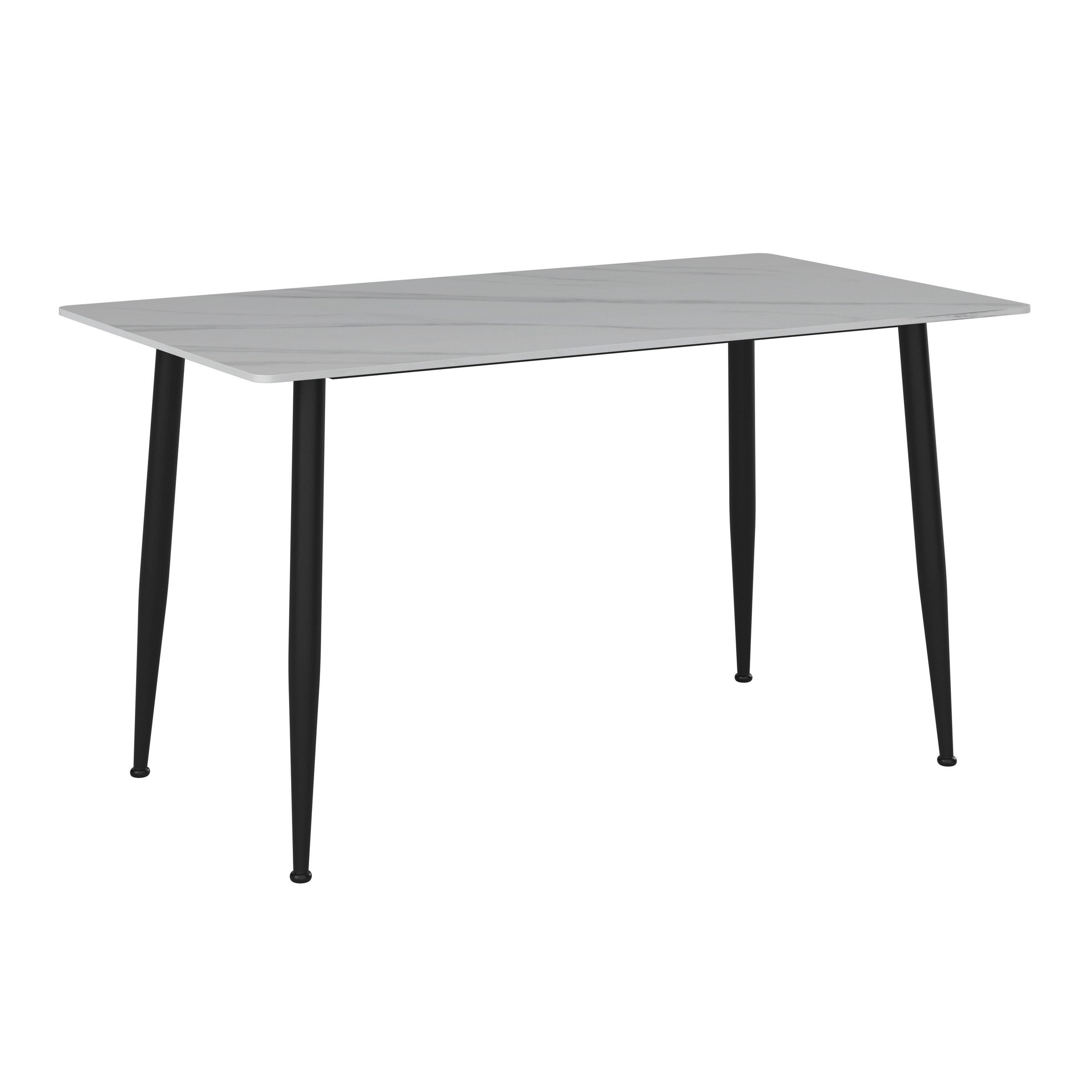 STOL ZA BLAGOVAONICU  bijela  metal, keramika      - bijela/crna, Design, metal/keramika (160/76/80cm) - P & B