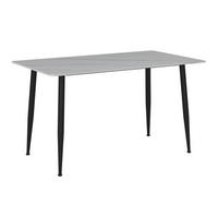 ESSTISCH in Keramik, Metall  - Weiß Hochglanz/Schwarz, Design, Keramik/Metall (140/76/80cm) - P & B