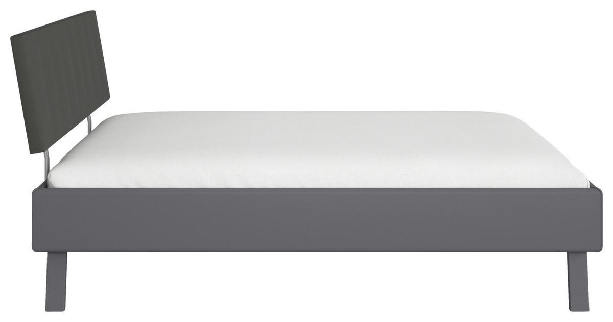 BETT 140/200 cm  in Grau  - Grau, Design, Holzwerkstoff/Textil (140/200cm) - Carryhome
