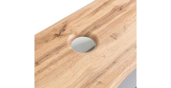 WASCHTISCHKOMBI 121 cm  - Graphitfarben/Weiß, Natur, Keramik/Holzwerkstoff (121cm) - Xora