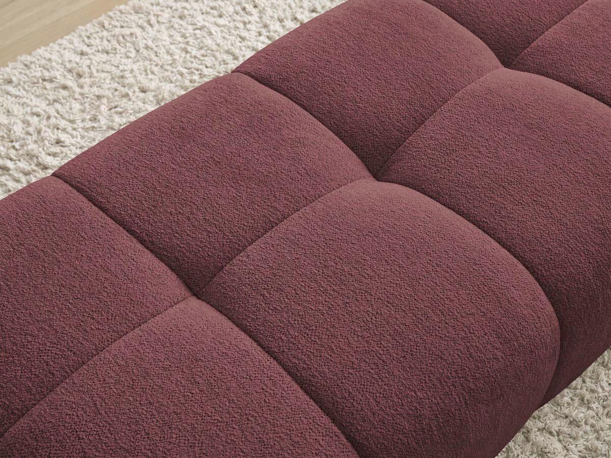 HOCKER EVEREST Flachgewebe Rot  - Rot/Schwarz, MODERN, Kunststoff/Textil (166/100/40cm)