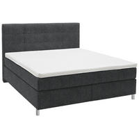 BOXSPRINGBETT 160/200 cm  in Anthrazit  - Chromfarben/Anthrazit, Konventionell, Kunststoff/Textil (160/200cm) - Voleo