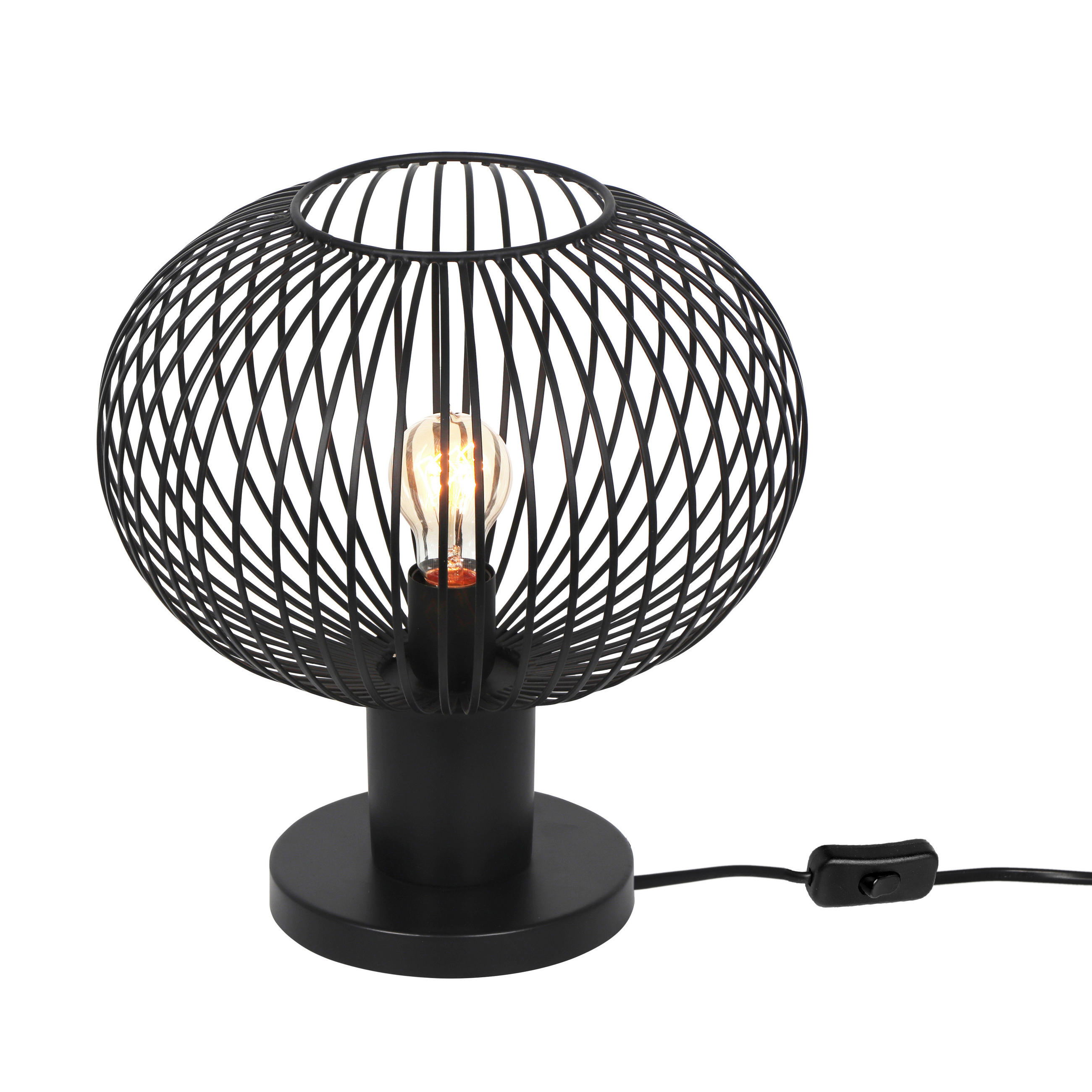 TISCHLEUCHTE 33/37 cm   - Schwarz, KONVENTIONELL, Metall (33/37cm) - Trio Leuchten