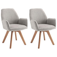 STUHL-SET - Buchefarben/Hellgrau, MODERN, Holz/Textil (57/89/61cm) - MID.YOU