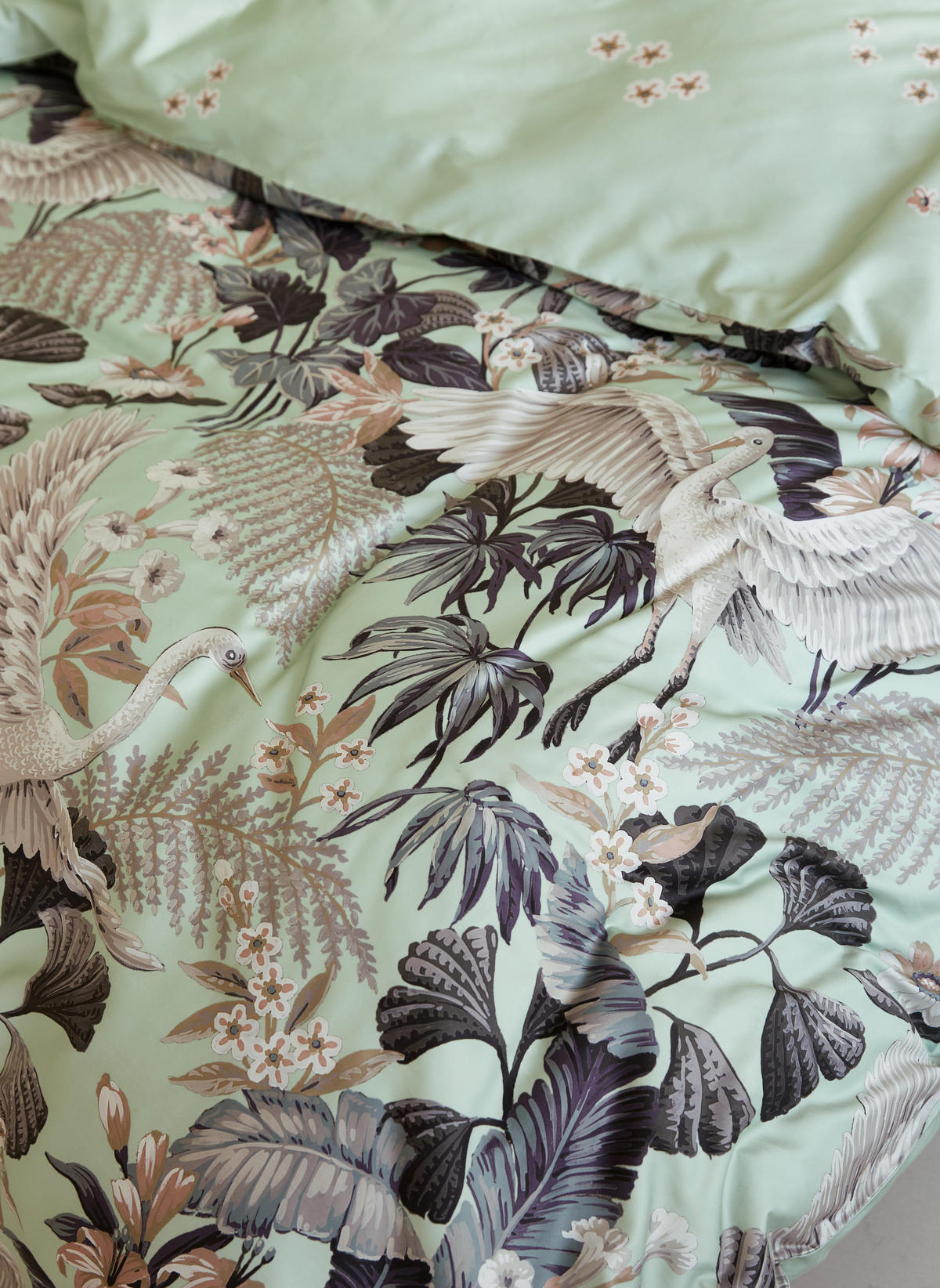 WENDEBETTWÄSCHE SS22 Satin  - Grün, KONVENTIONELL, Textil (155/220cm) - Essenza