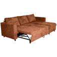 ECKSOFA Rostfarben Flachgewebe - Rostfarben/Schwarz, KONVENTIONELL, Textil/Metall (252/162cm) - Carryhome