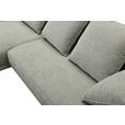 ECKSOFA in Mikrofaser Hellgrau  171/282 cm  - Hellgrau/Schwarz, Design, Textil/Metall (171/282cm) - Hom`in
