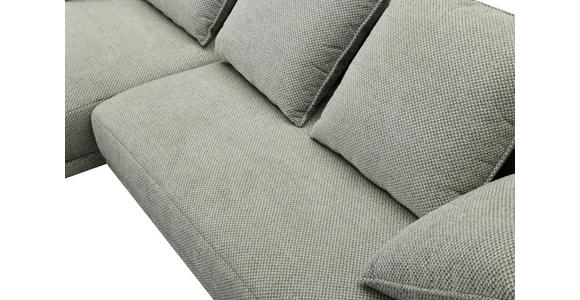 ECKSOFA in Mikrofaser Hellgrau  171/282 cm  - Hellgrau/Schwarz, Design, Textil/Metall (171/282cm) - Hom`in