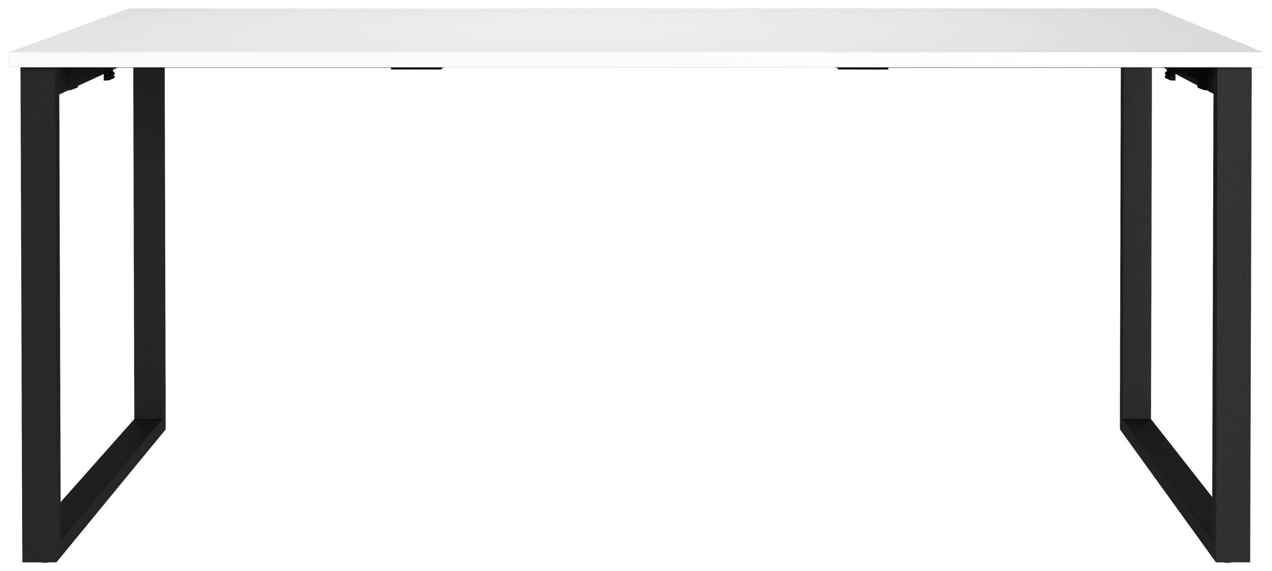 SCHREIBTISCH 180/80/75 cm Schwarz, Weiß  - Schwarz/Weiß, MODERN, Holzwerkstoff/Metall (180/80/75cm) - Novel