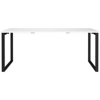 SCHREIBTISCH 180/80/75 cm Schwarz, Weiß  - Schwarz/Weiß, MODERN, Holzwerkstoff/Metall (180/80/75cm) - Novel