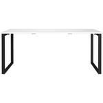 SCHREIBTISCH 180/80/75 cm Schwarz, Weiß  - Schwarz/Weiß, MODERN, Holzwerkstoff/Metall (180/80/75cm) - Novel