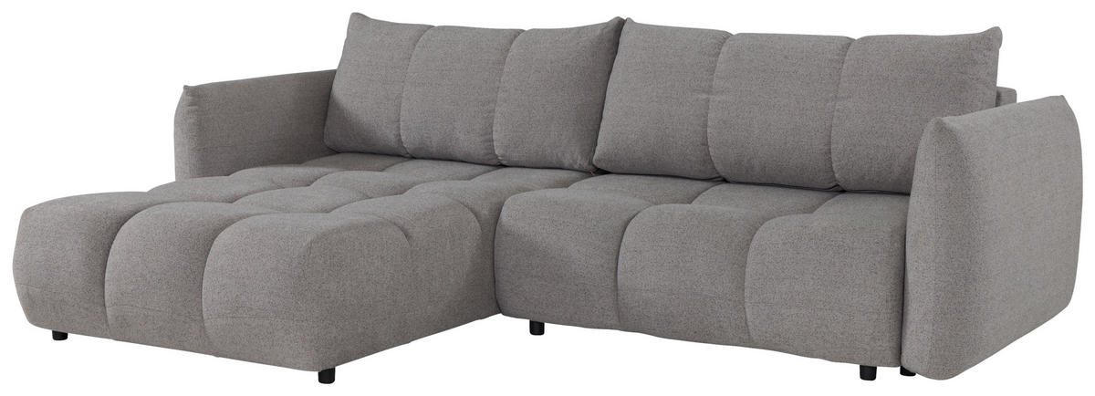 ROHOVÁ ROZKLÁDACÍ POHOVKA, plast, textil, kompozitní dřevo, šedá - šedá/černá, Konvenční, kompozitní dřevo/textil (273/188cm) - Livetastic