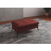 HOCKER in Leder Rotbraun  - Rotbraun/Schwarz, Konventionell, Leder/Metall (102/47/69cm) - Sit & More