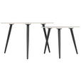 COUCHTISCHSET Freiform Schwarz, Weiß  - Schwarz/Weiß, Basics, Keramik/Metall (84/45,5/77cm) - Xora
