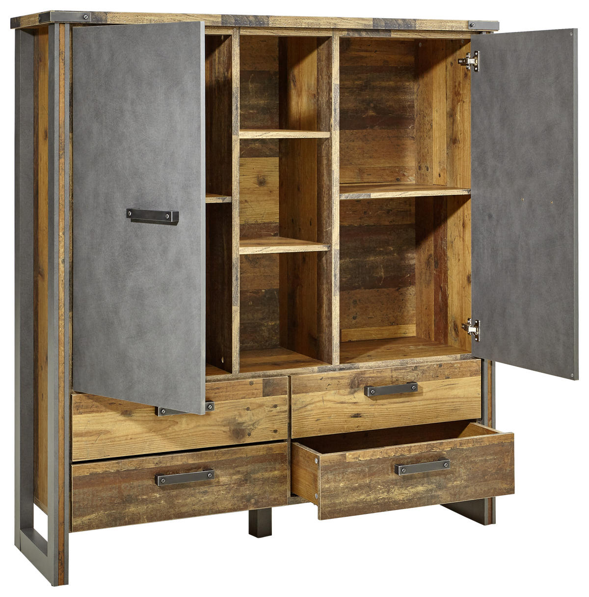 HIGHBOARD  in 139/152/42 cm  - Anthrazit/Grau, KONVENTIONELL, Holzwerkstoff/Kunststoff (139/152/42cm) - Hom`in