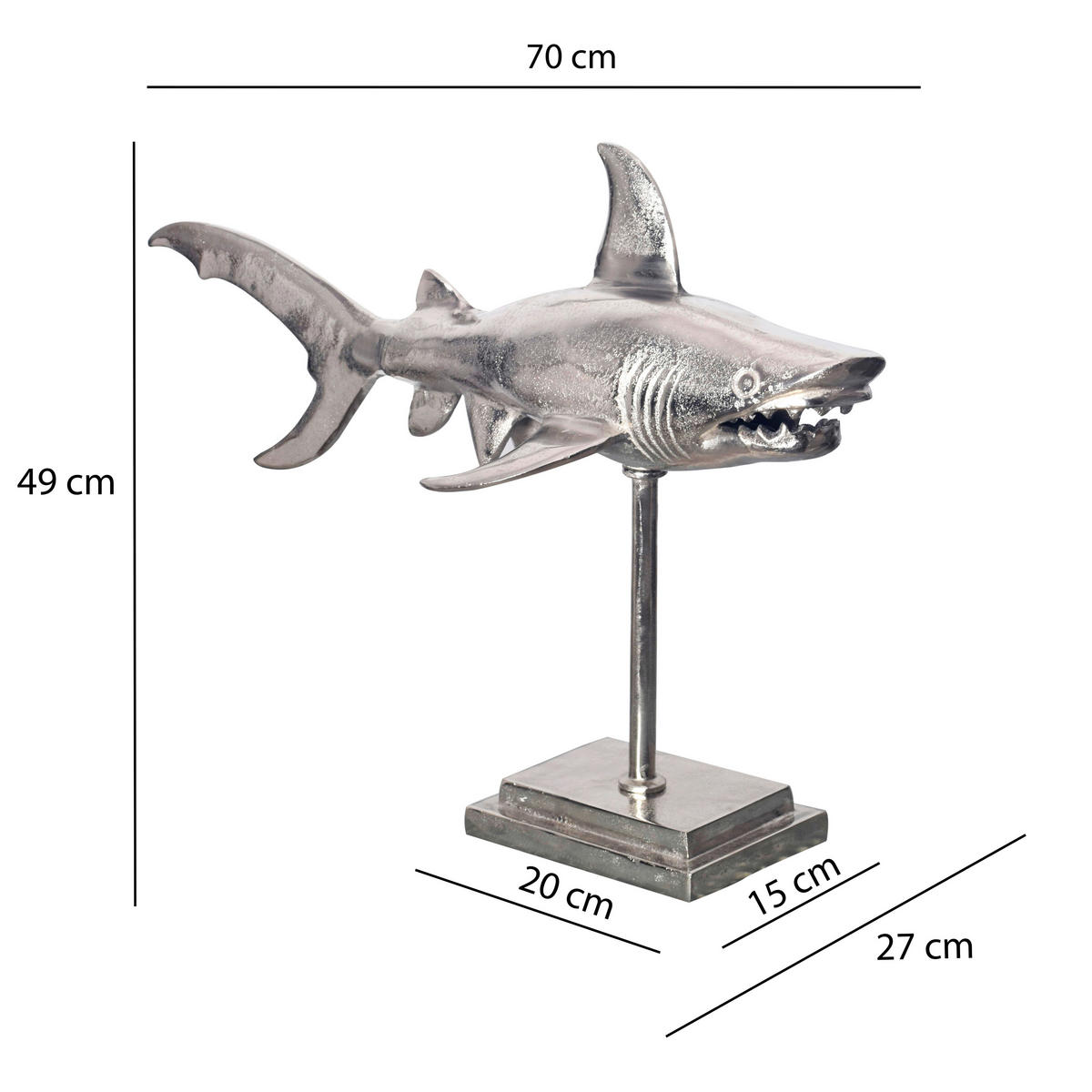 DEKOTIER - Silberfarben, Design, Metall (70/49/27cm) - Livetastic